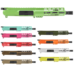 AR-15 5.56 NATO 7'' PISTOL - BILLET UPPER WITH 7'' HANDGUARD- COLOR SET BILLET UPPER AND HANDGUARD OPTIONS - UPPER ASSEMBLY 